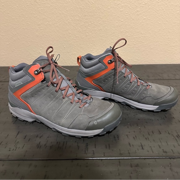 Oboz Men’s Sypes Mid Leather B-Dry Waterproof Hiking Boots in Gunmetal